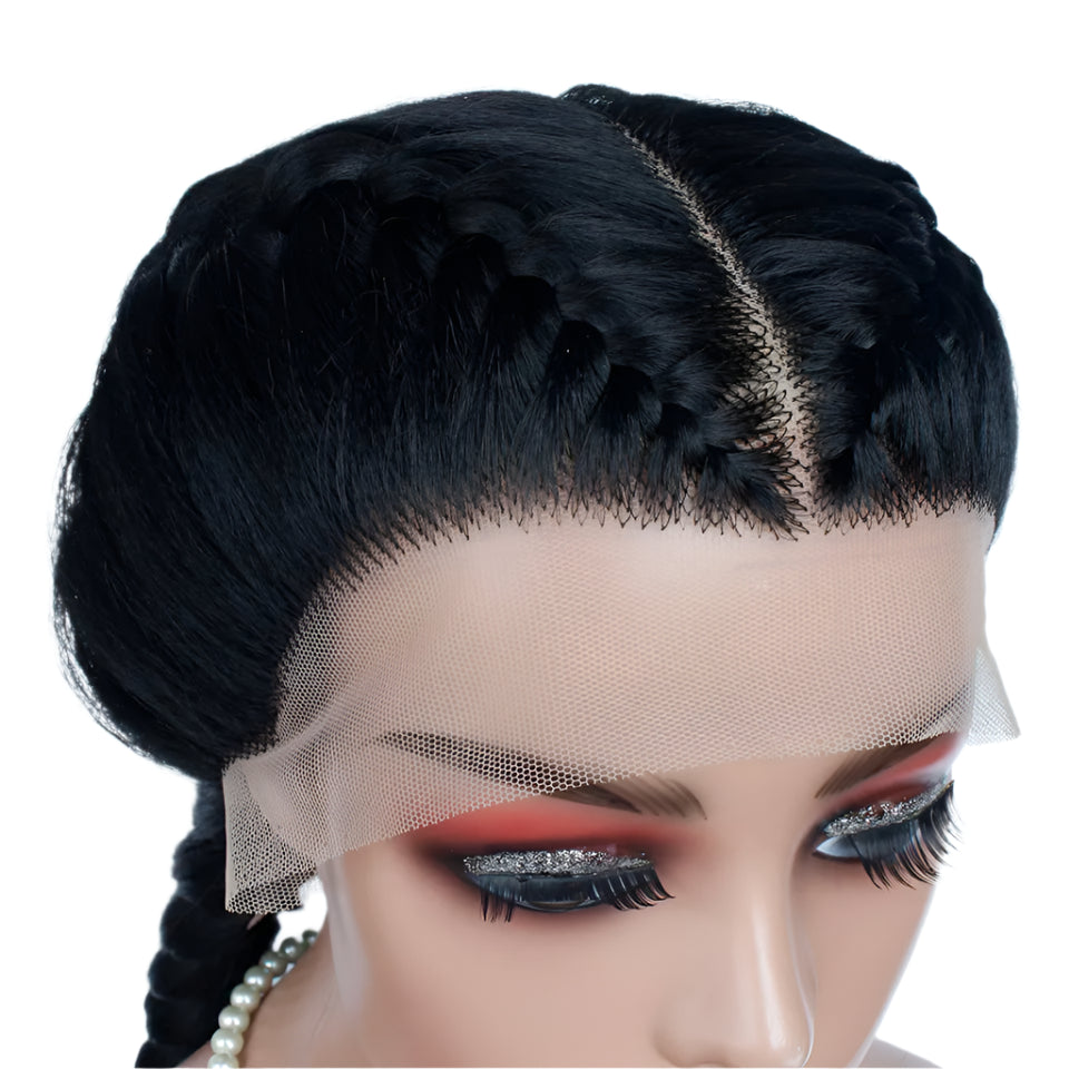 2 Braid Braided Wig | Senegalese Twists | Lace Front | Long Braids | Synthetic Hair | Black Women