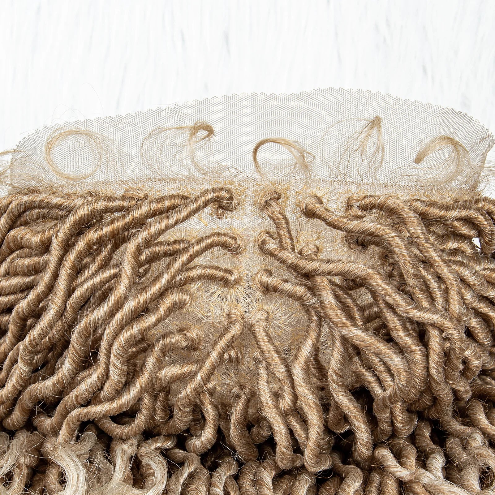 32" Burgundy Curly Dreadlocks Braided Wig | Lace Front with Baby Hair Luxegan