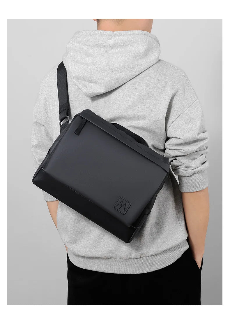 Men's Outdoor Messenger Bag | Casual & Lightweight Crossbody Bag | Simple Fashionable Business Briefcase & Shoulder Handbag Luxegan