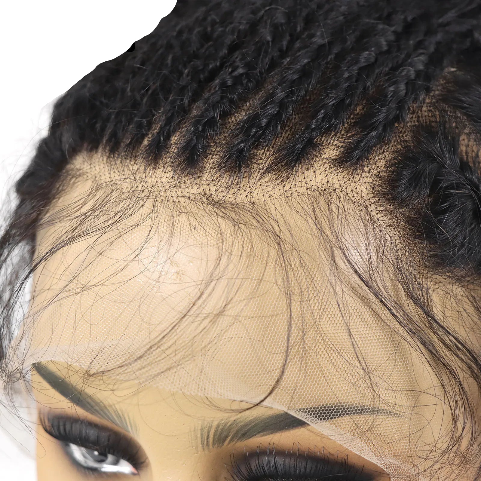 Braided Kinky Curly Short Bob Wig | Full Lace Human Hair with Baby Hair Luxegan