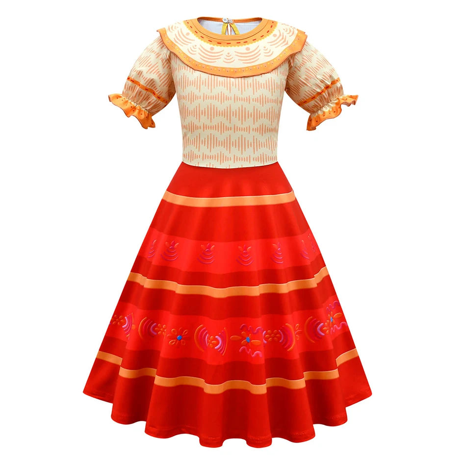 Girls Mirabel Isabela Encanto Costume Girl Princess Dress Children Elsa Anna Rapunzel Cinderella Mermaid Aurora Cosplay Clothes