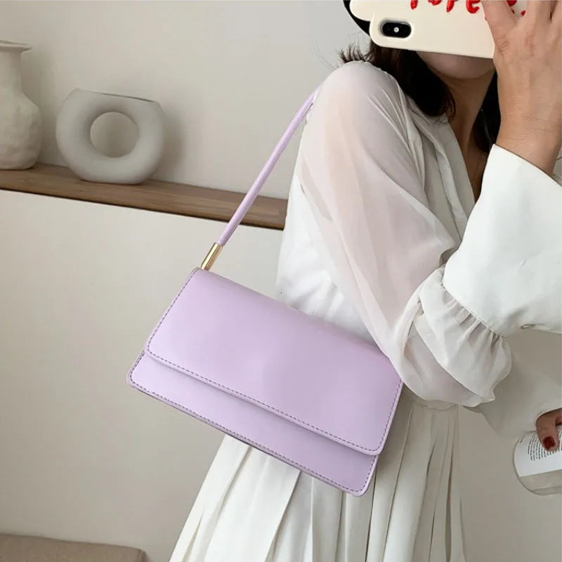 Luxury Brand Crossbody Bags for Women | Fashion Design Underarm & Woman Shoulder Bag (Female Handbag & Purses, Solid Color) Luxegan