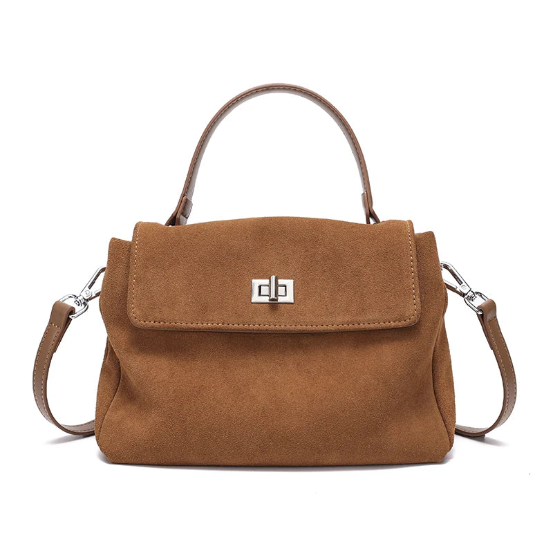 Women's Cow Genuine Leather Shoulder Bag Female Soft Natural Cowhide Retro Handbags Ladies Fashion Trend Commute Crossbody Bags Luxegan