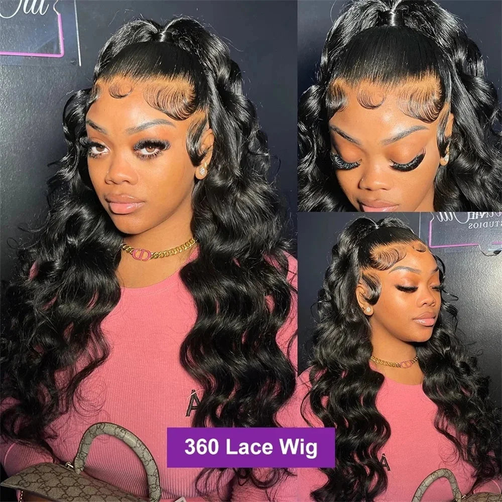 Brazilian Body Wave 13x6 / 360 HD Transparent Lace Front Wig | Pre-Plucked 13x4 Lace Frontal Human Hair Wig for Women Luxegan