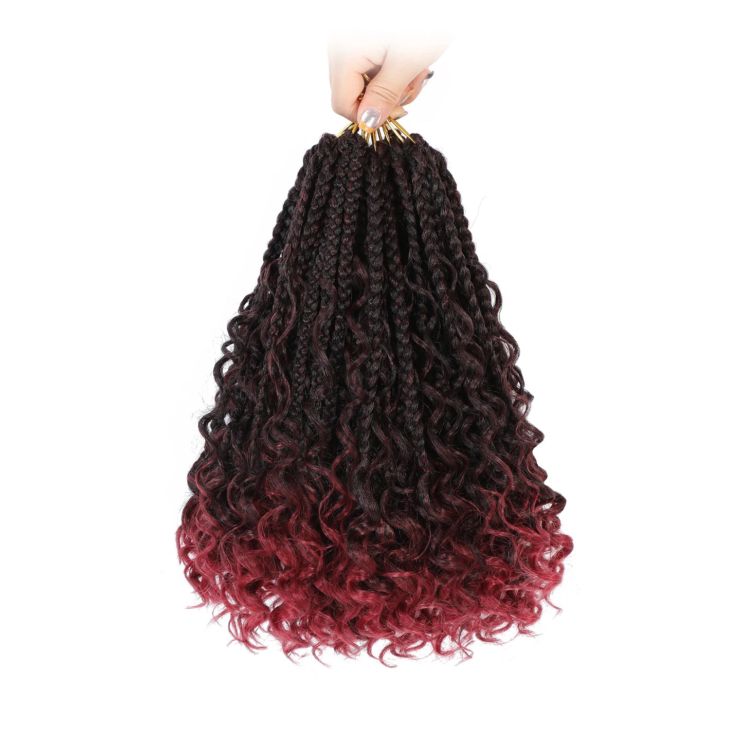 Goddess Box Braids Crochet Hair with Curly Ends | Synthetic Braids Luxegan