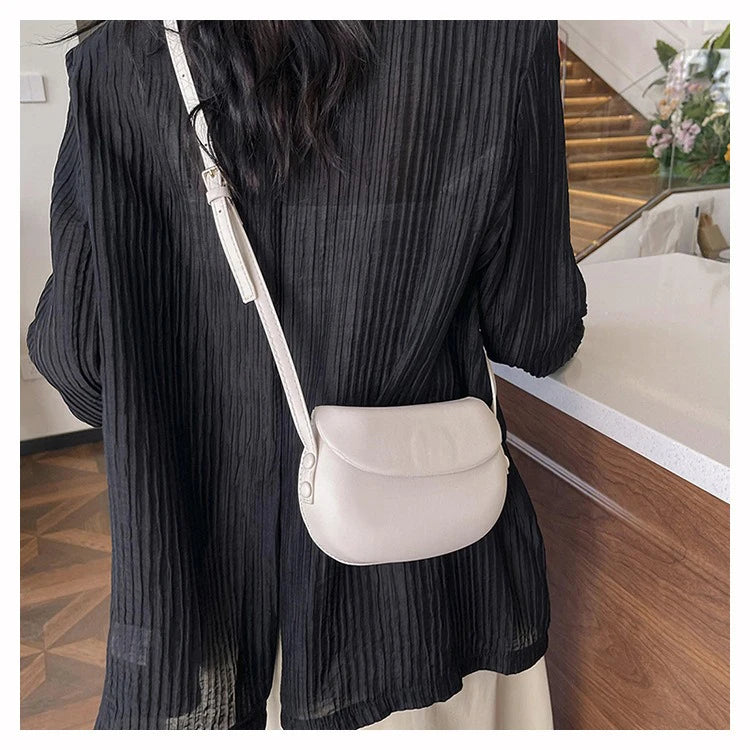 New Trendy Single-shoulder Crossbody Bag for Women | High-end Feel and Versatile Commuting Saddle Bag | Niche Design Luxegan