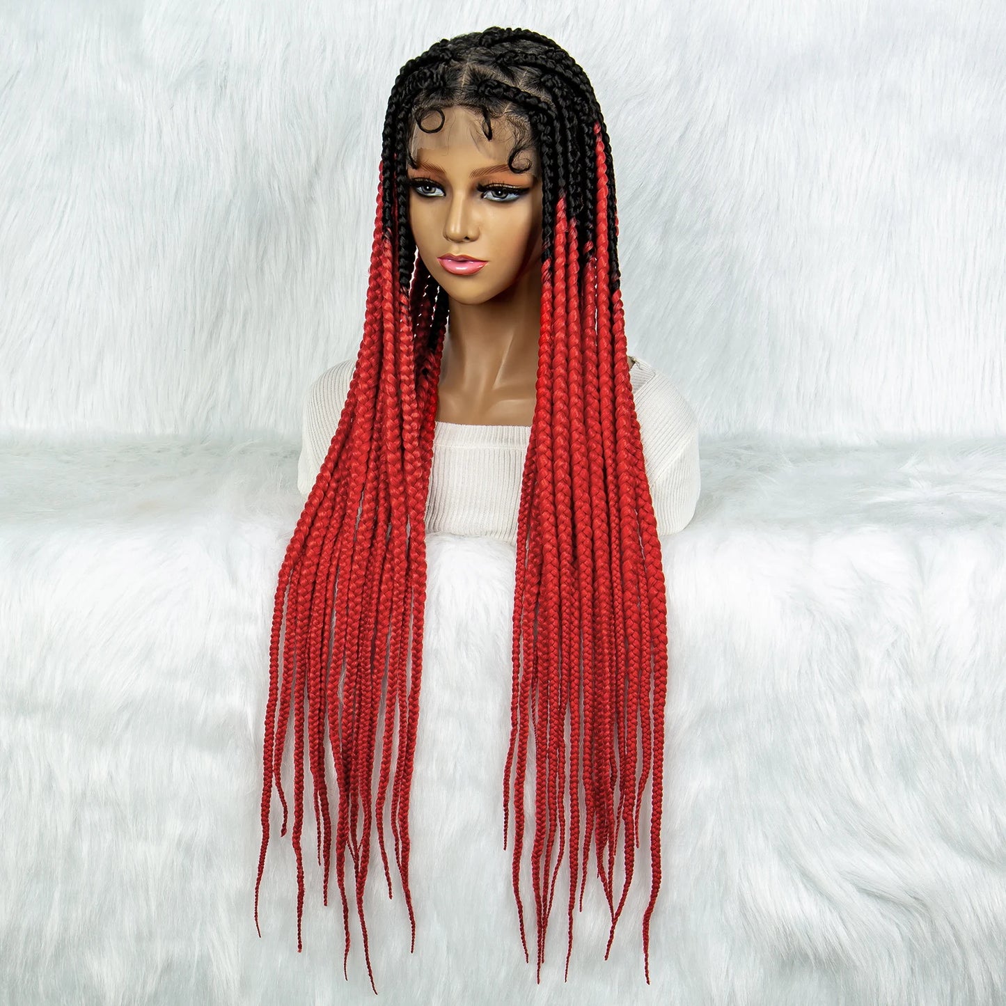 KIMA Colorful Braided Wig | Full Lace | Butterfly Locs & Dreadlocks Options Luxegan