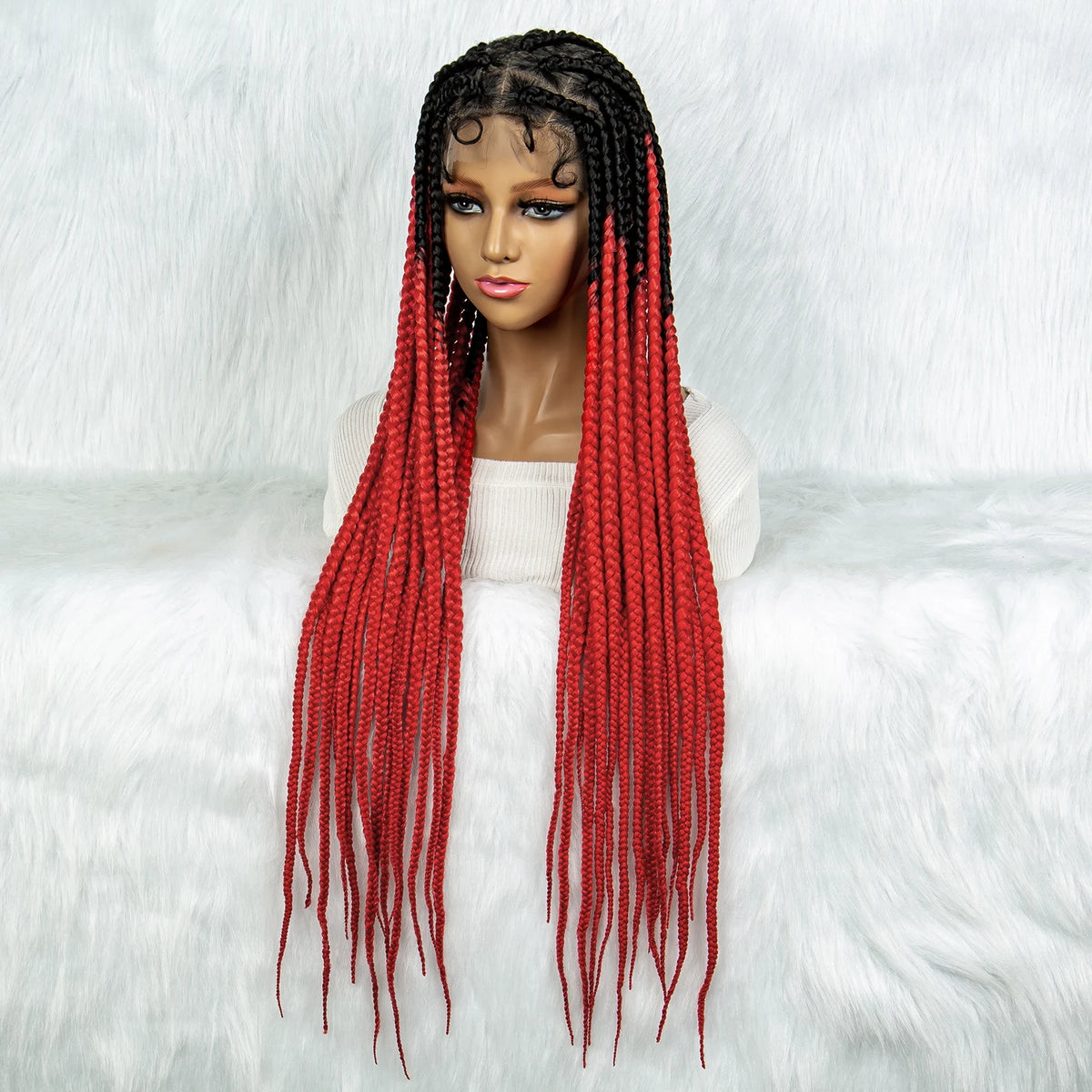 KIMA Colorful Braided Wig | Full Lace | Butterfly Locs & Dreadlocks Options Luxegan