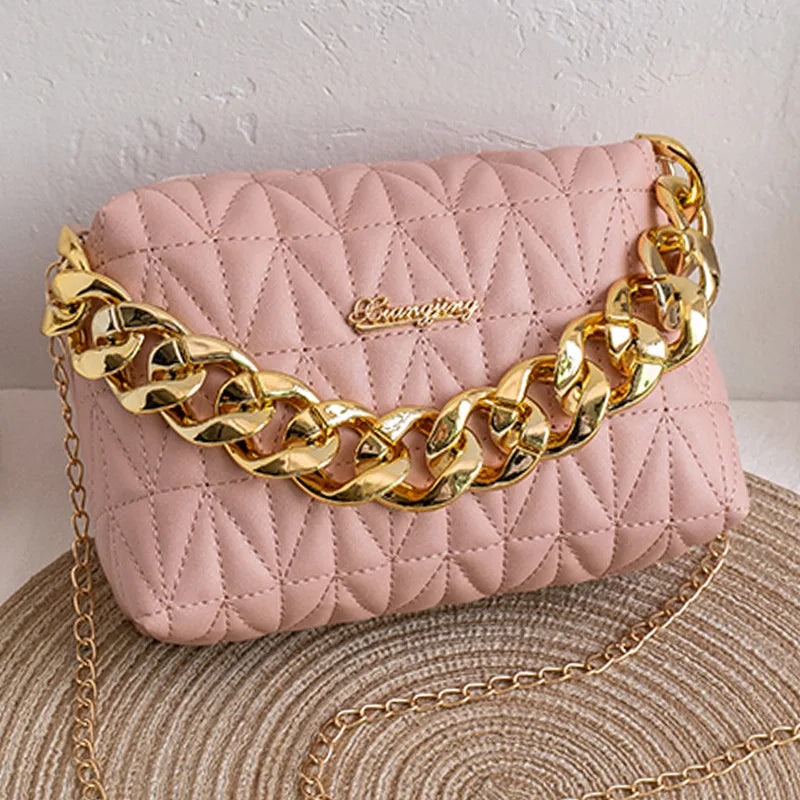 Ladies' One-Shoulder Messenger Bag | Rhombus Bag & Small Square Handbag Luxegan