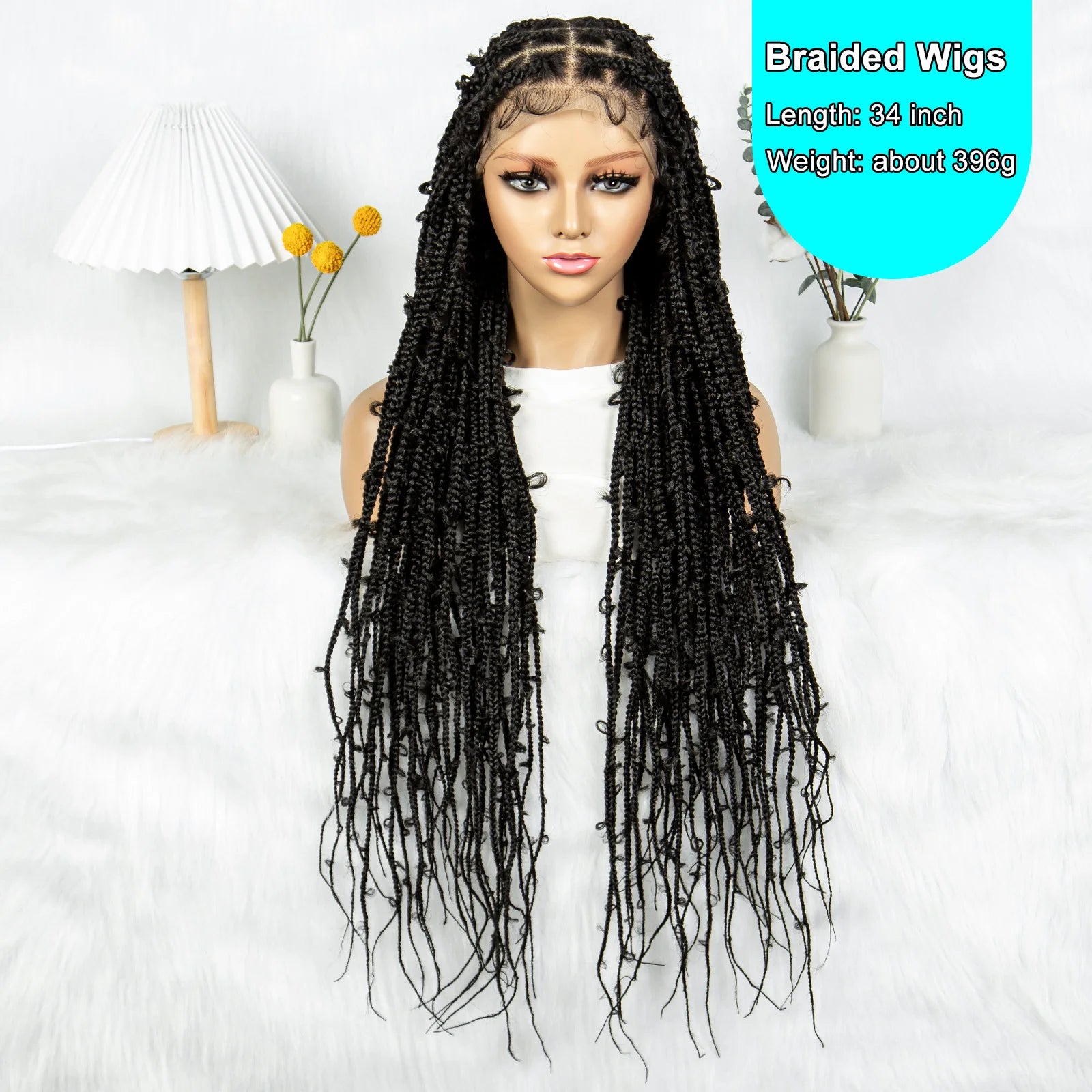 KIMA 34" Long Goddess Knotless Butterfly Braids Wig | Full Lace Luxegan