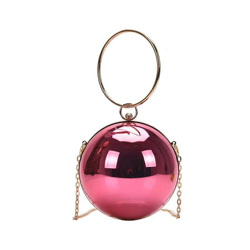 Luxury Women's Round Ball Evening Bag | Fashion Party Clutch & Purse Luxegan