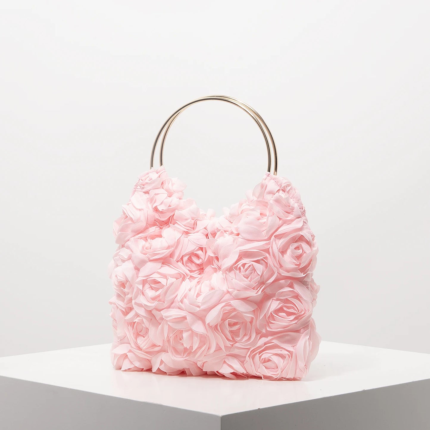 Luxury Rose Flower Tote Bags for Ladies | Elegant Party Bag & Wedding Handbag Luxegan