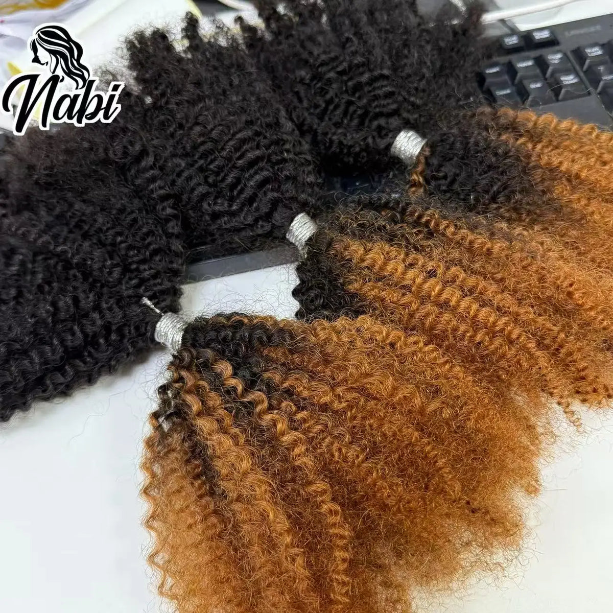 Nabi 4C Kinky Curly Micro Twist Human Hair – Crochet Braiding Hair for Black Women (30g/lot)