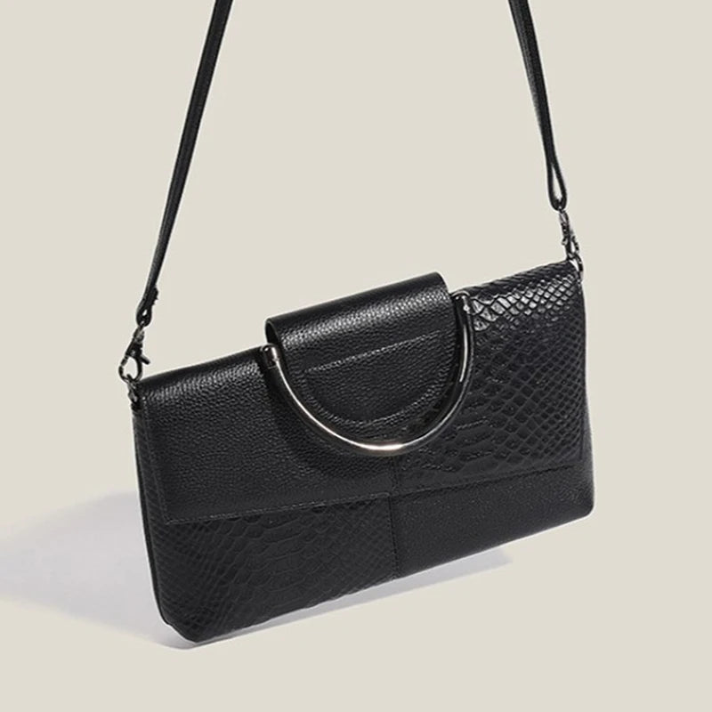 Fashion Envelope Saddle Bag | Soft PU Leather Crossbody Clutch Luxegan