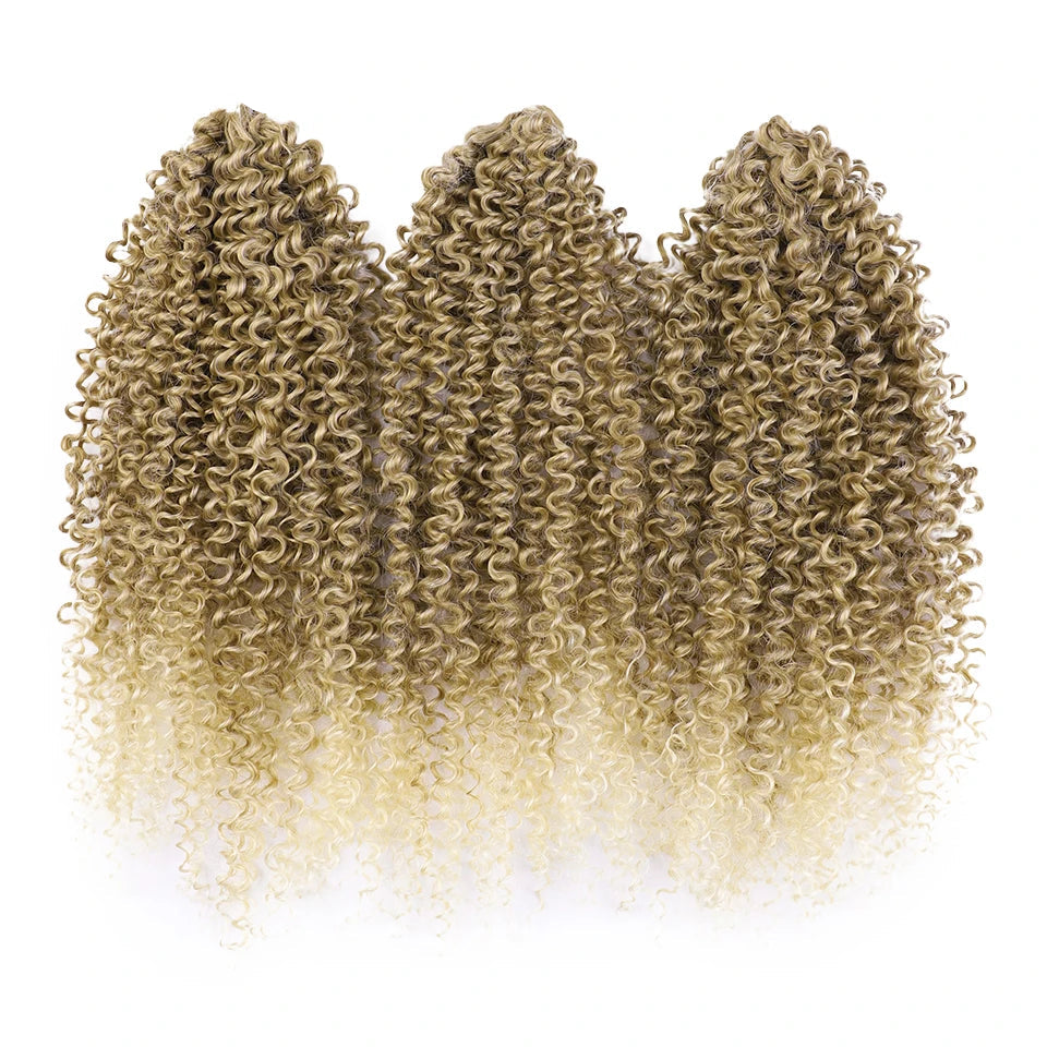 18" Afro Kinky Curly Crochet Hair | Ombre Passion Twist Braids | 60 Strands/Pack | Heat Resistant