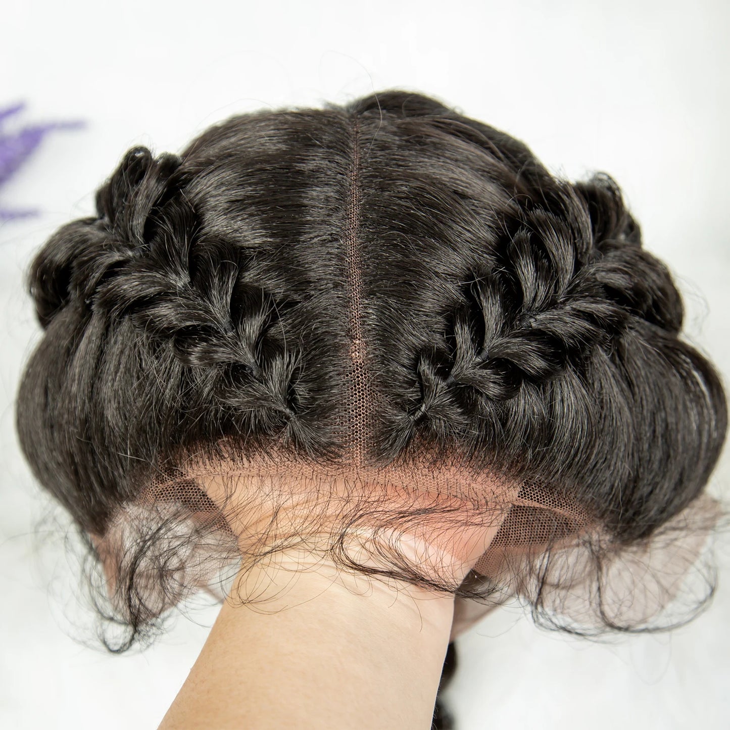 13x4 Lace Front Braided Wig | Kinky Curly Ends | Synthetic Africa Wig with Baby Hair for Black Women