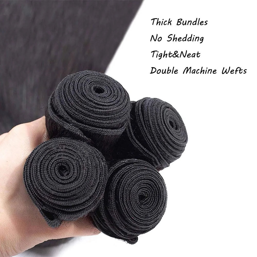 8-32 Inch Bone Straight Brazilian Remy Human Hair Weave Bundles | Natural Color 12A | 1, 3, or 4 Bundles Luxegan