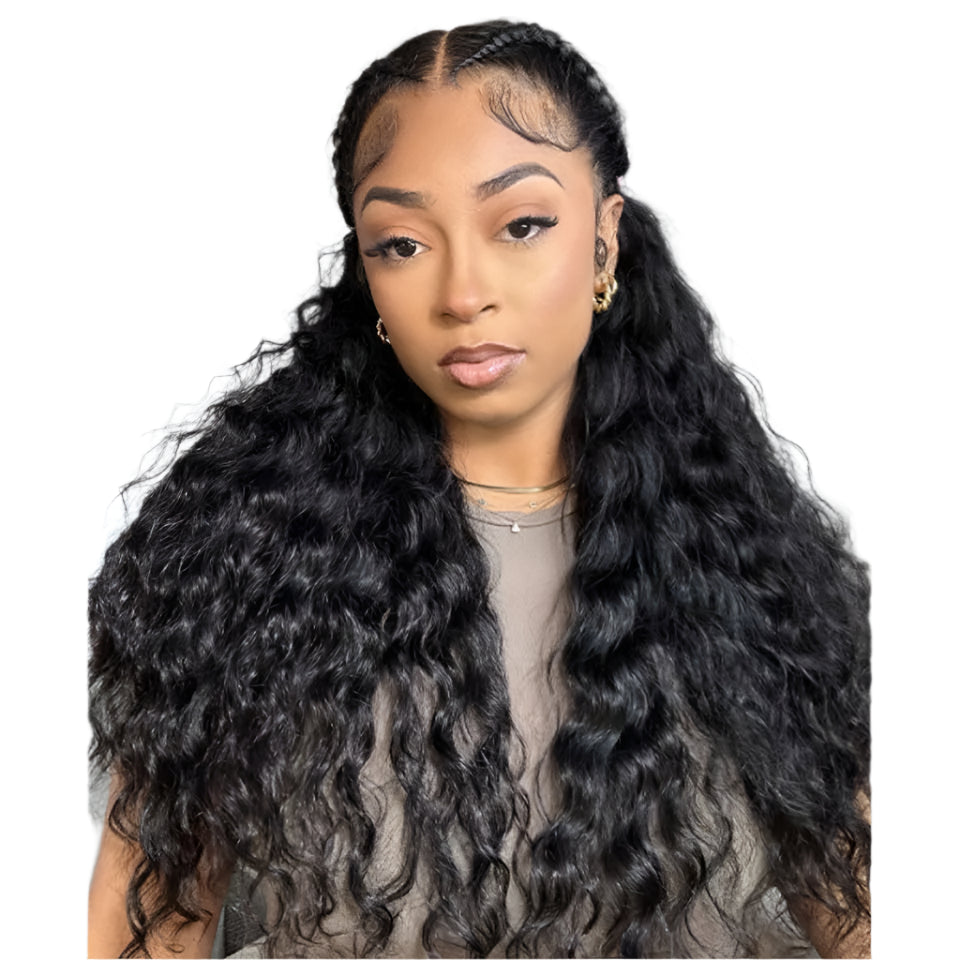 Alipearl Pre-Braided Loose Deep 13x6 Lace Front Wig | Glueless | Brazilian Remy Hair | Pre-Cut Lace | Pre-Plucked