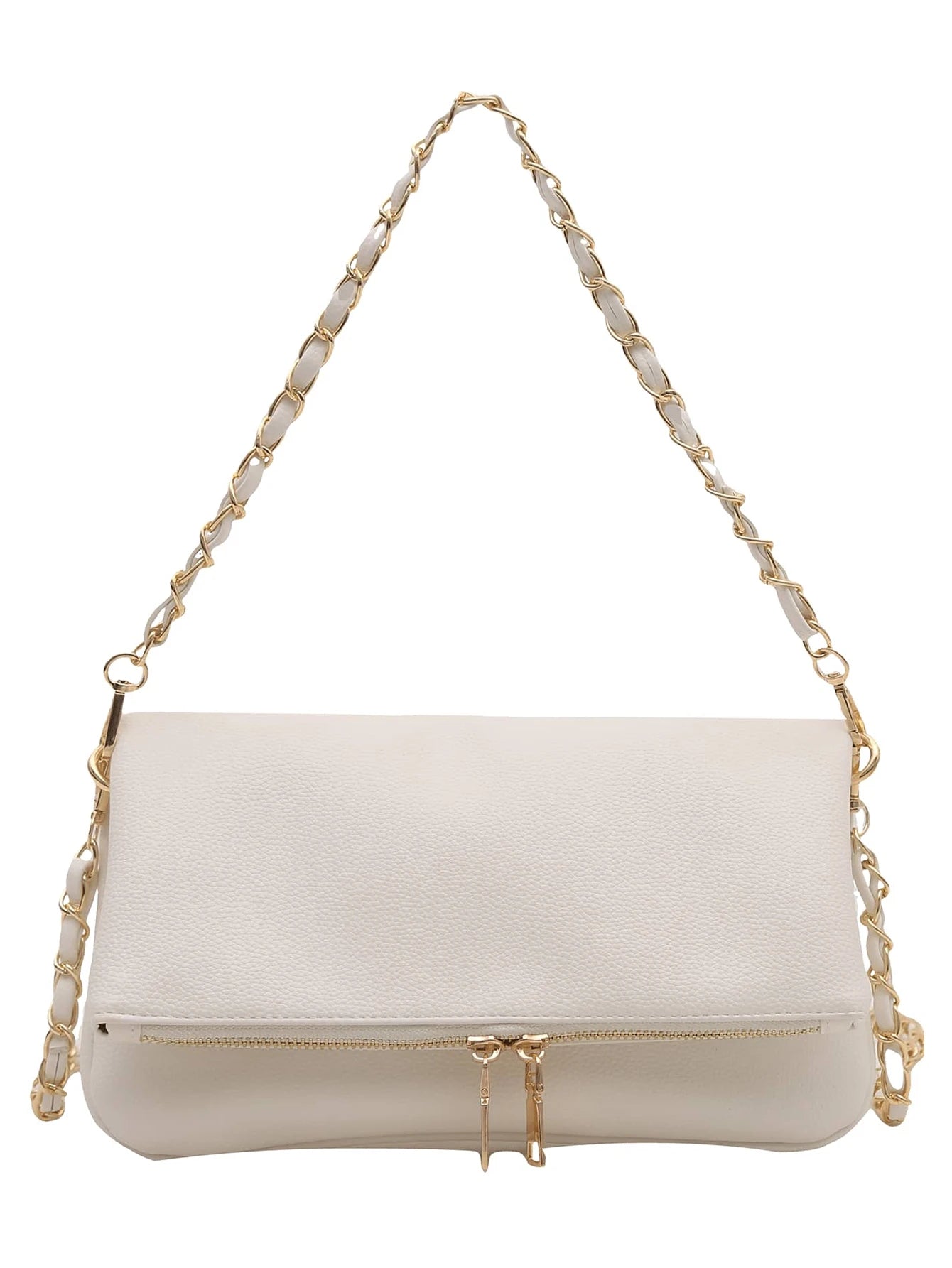 Classic PU Shoulder Bag | Irregular Flip Underarm Bag Luxegan