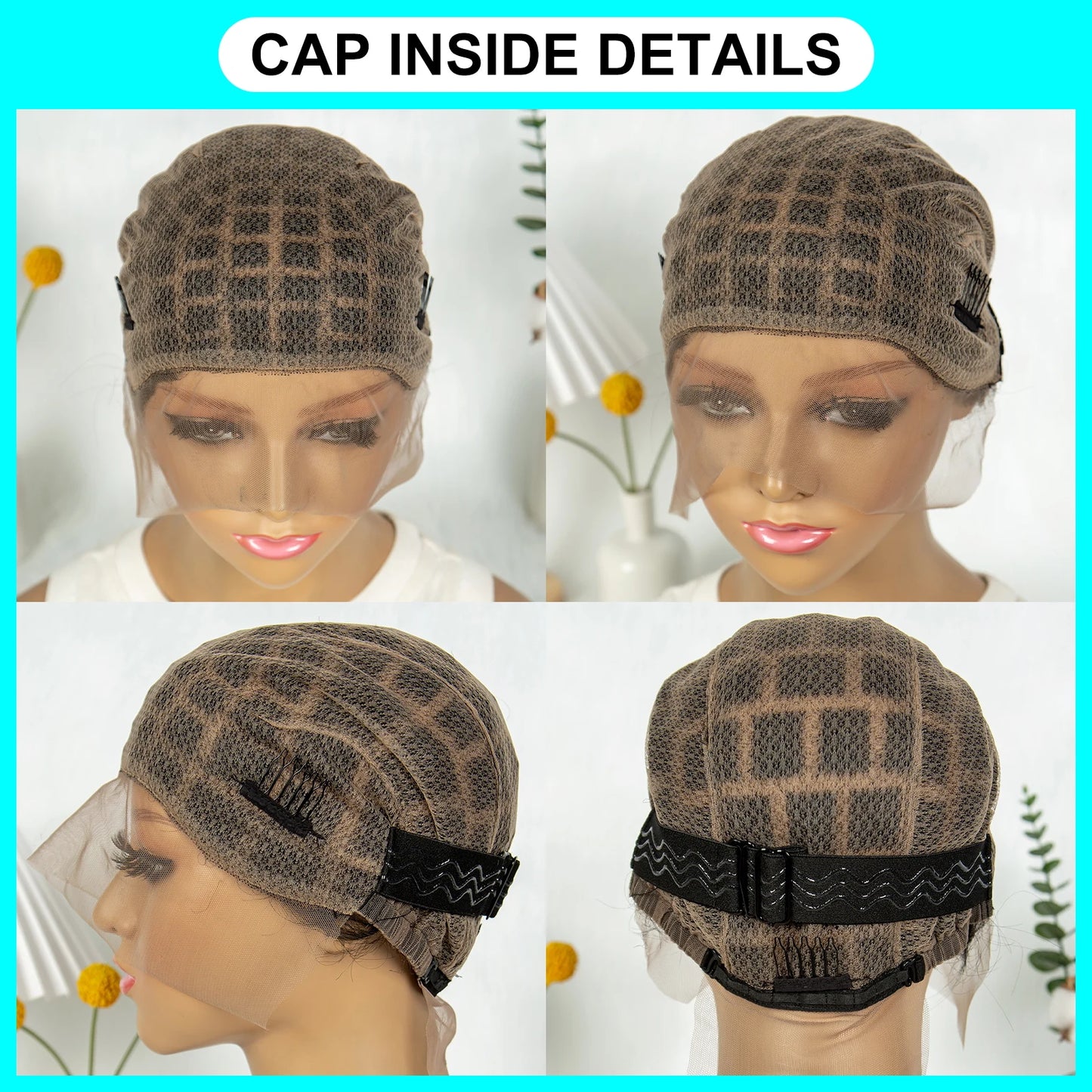 KIMA Pre-Parting Crochet Braid Mesh Cap | Boho Style | Baby Hair Feature Luxegan