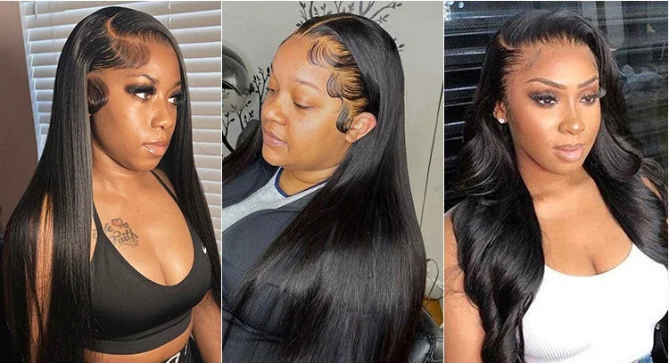 46-50 Inch 13x6/13x4 HD Transparent Lace Frontal Wig - 200% Density Bone Straight Brazilian Remy Hair Luxegan