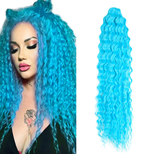 22 Inch Water Wave Twist Crochet Hair | Braiding Extensions Luxegan