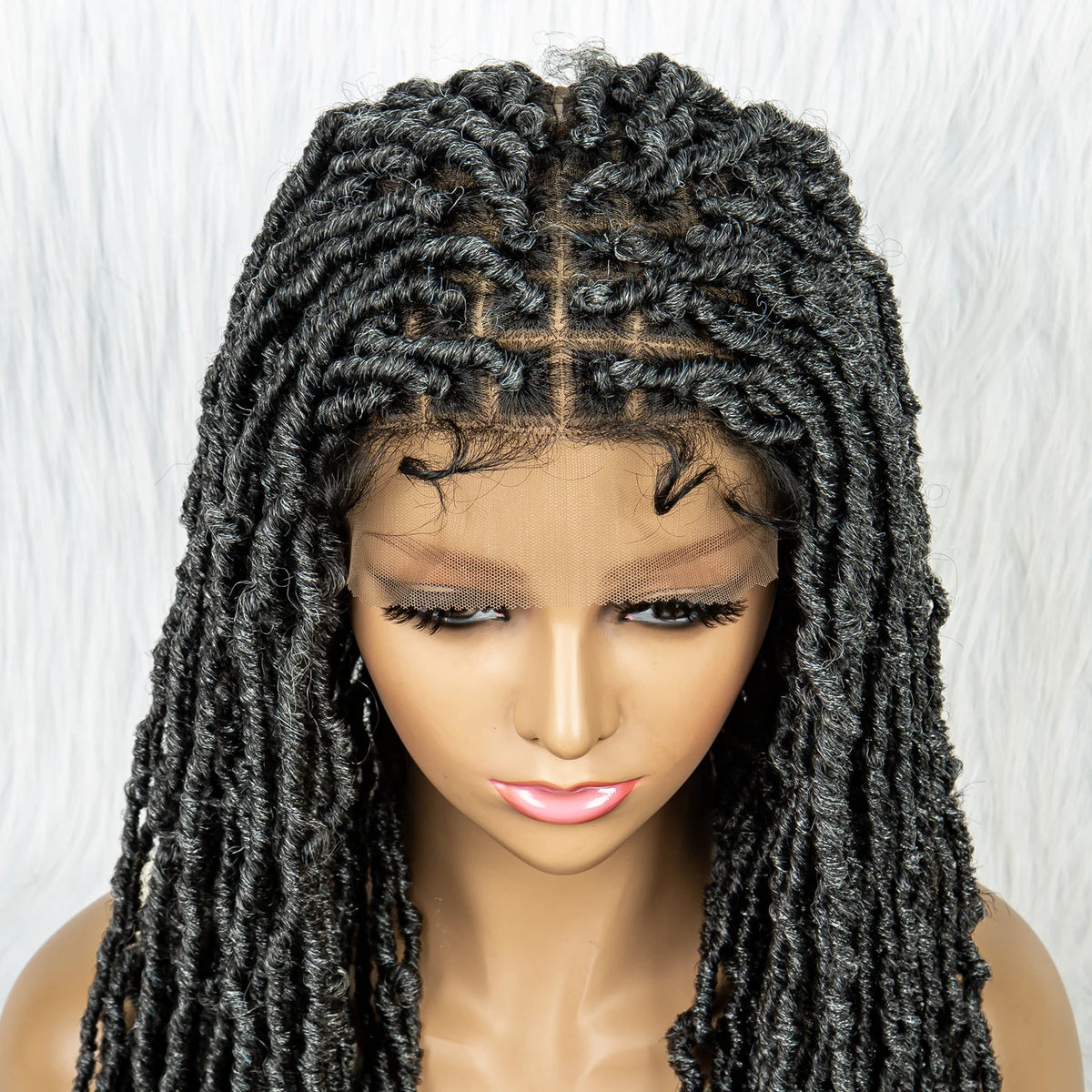 Pink & Blue Braided Wig | Full Lace Butterfly Locs & Dreadlocks