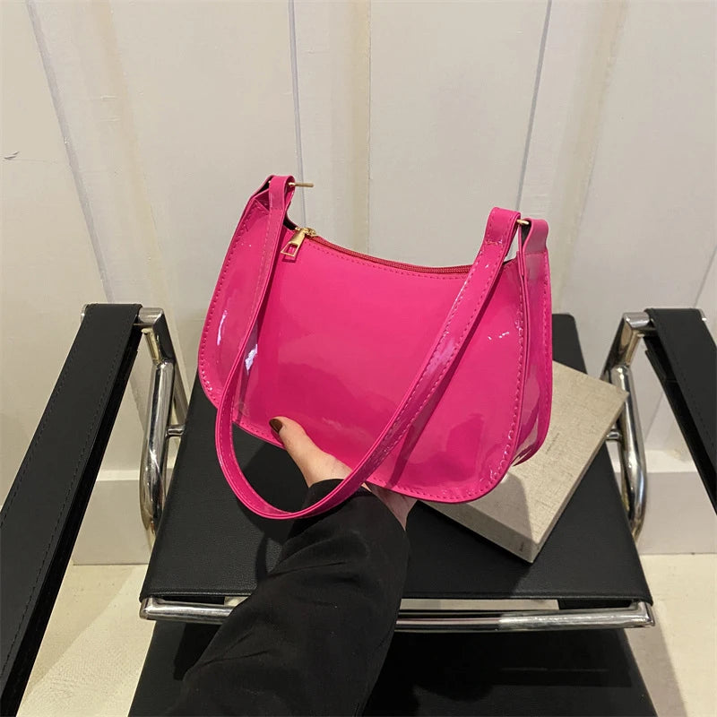 Retro Solid Color PU Leather Shoulder Bag | Sophisticated Fashion Women’s Handbag | Elegant Casual Designer Hobo Bag | Luxury Underarm Purse for Versatile Style