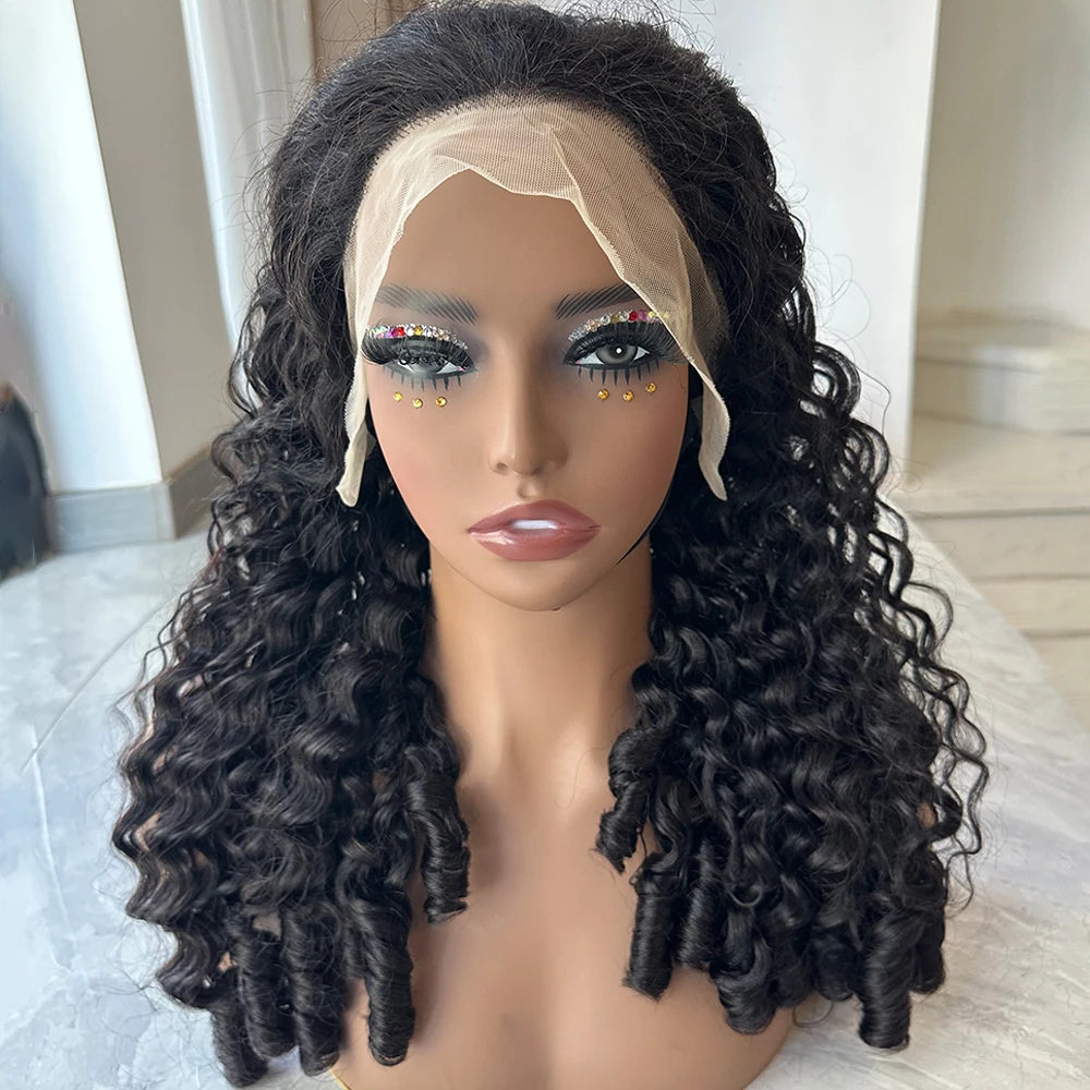 Burmese Curly Human Hair HD Lace Frontal Wig | 12A Brazilian Hair | 200% Density Luxegan