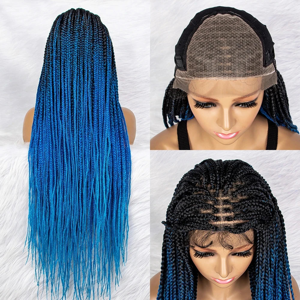 Gradient Color Knotless Box Braids Wig | 9x6 Lace Front Luxegan