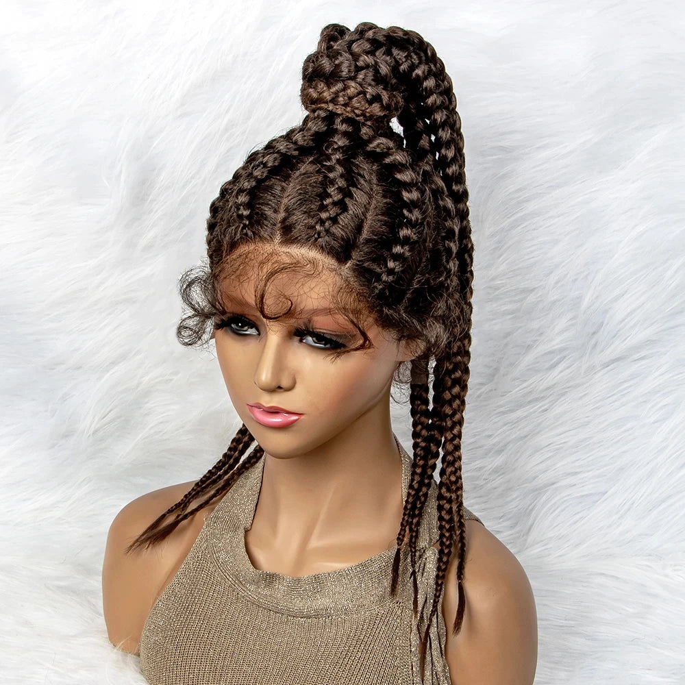 24" Braided Ponytail Wig | Lace Front with Baby Hair