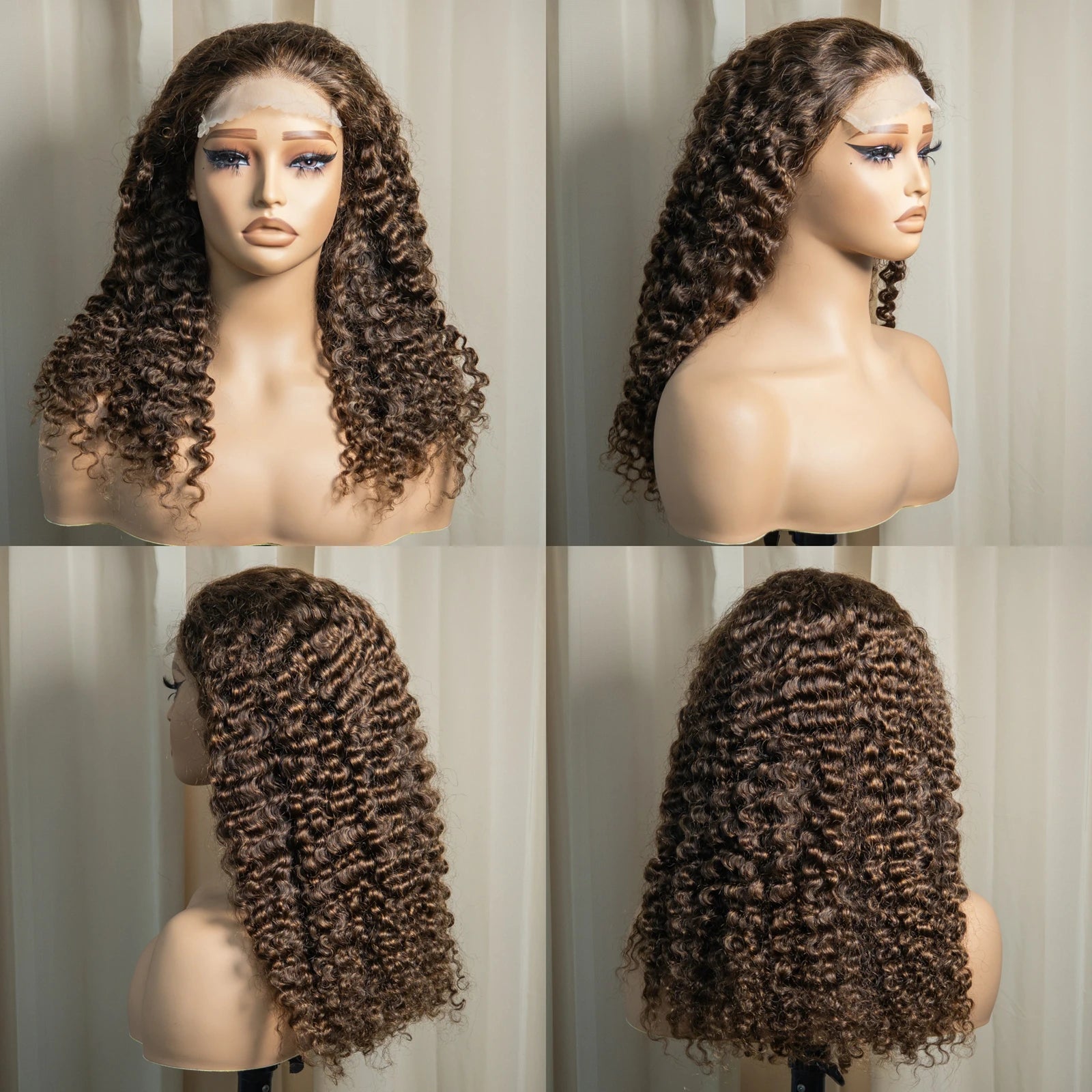 20" Deep Wave Double Drawn HD 5x5 Lace Closure Wig | Burmese Curly Remy Hair | 350% Density Luxegan