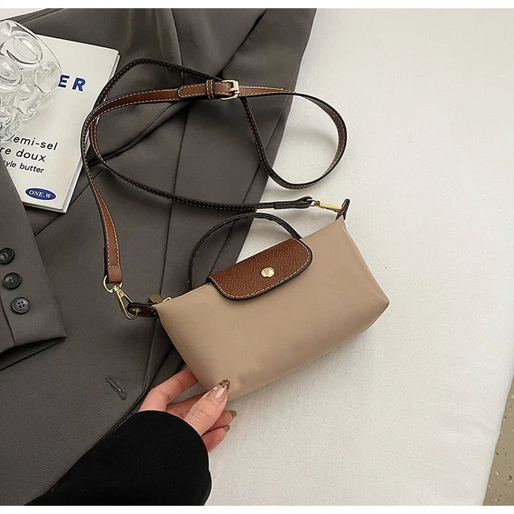 Mini Colorblock Shoulder Bag | Casual & Versatile Zipper Handbag Luxegan