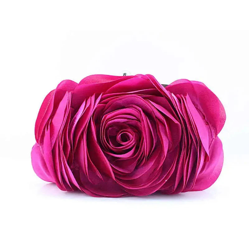 Floral Evening Clutch Bag | Flower Bride Purse & Wedding Handbag Luxegan