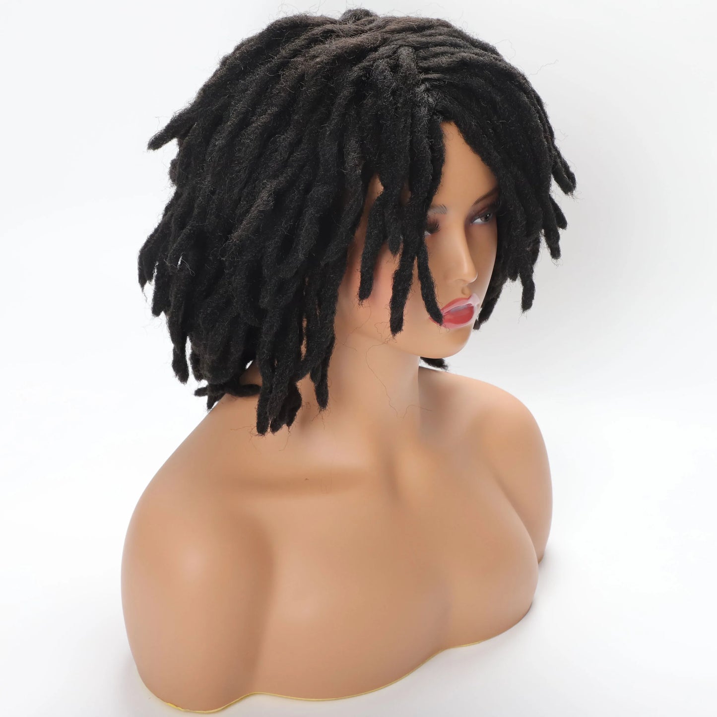 10" Braided Bob Wig | Afro Dreadlock Wig | Curly Ends | Synthetic Crochet Wig | Cosplay