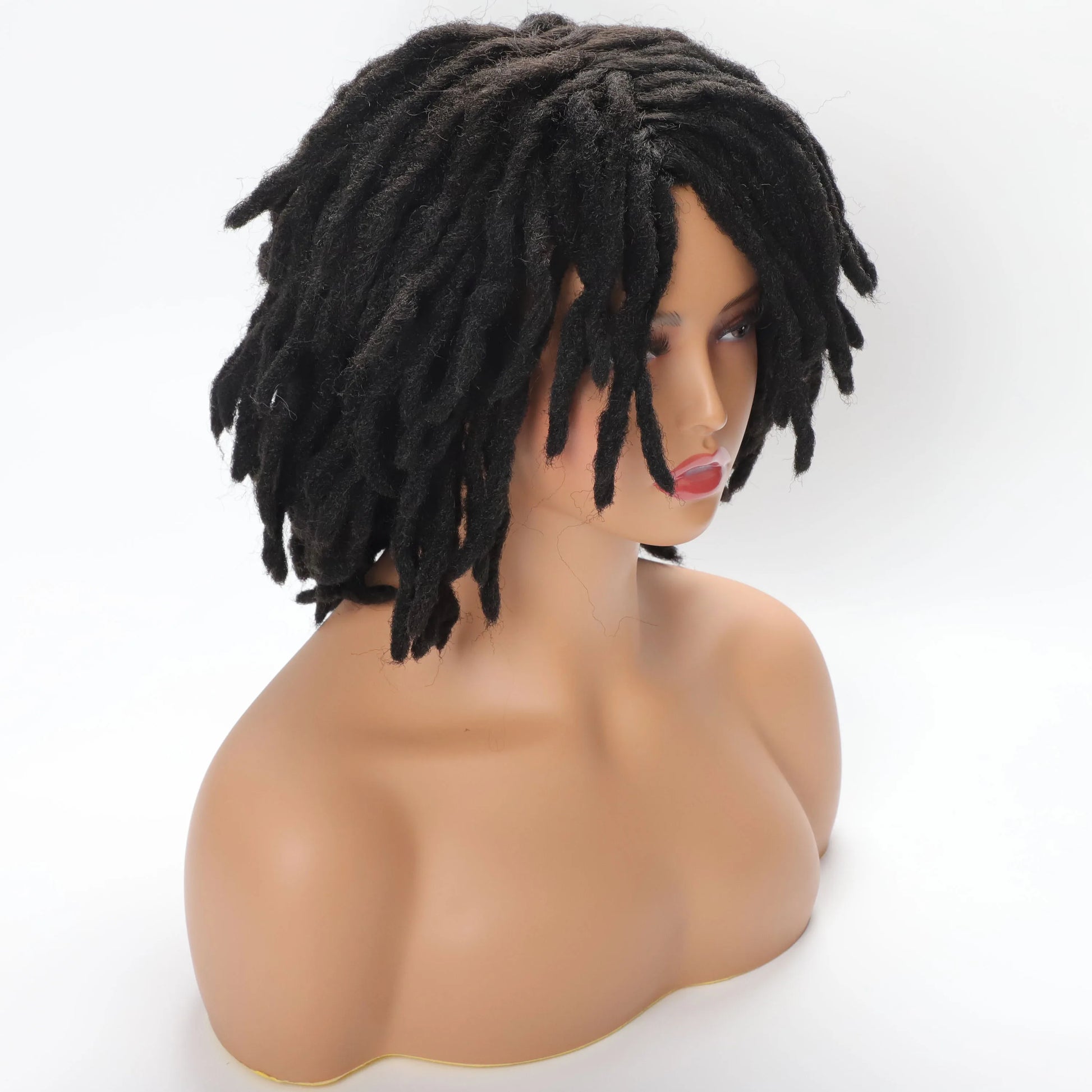 10" Braided Bob Wig | Afro Dreadlock Wig | Curly Ends | Synthetic Crochet Wig | Cosplay