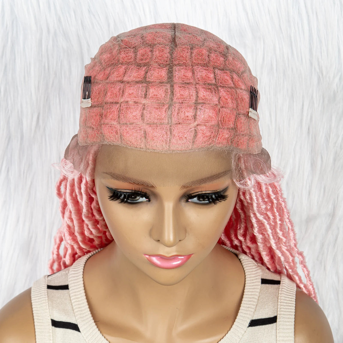 Pink & Blue Braided Wig | Full Lace Butterfly Locs & Dreadlocks