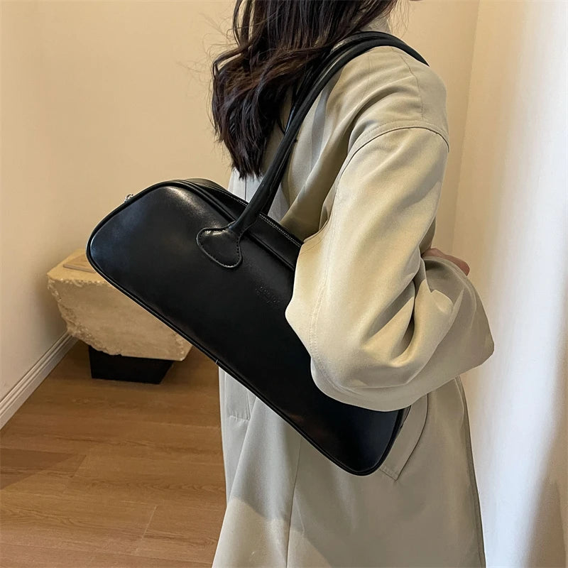High-Quality Portable Women's Underarm Bag | Simple Designer Shoulder Bag & PU Leather Handbag Luxegan