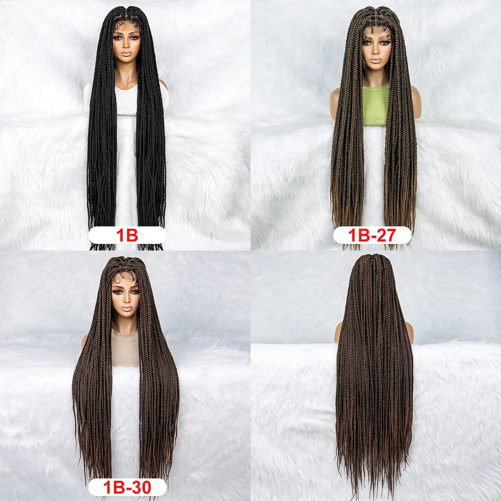 40" Cornrow to Knotless Box Braids Wig | Full Lace Luxegan