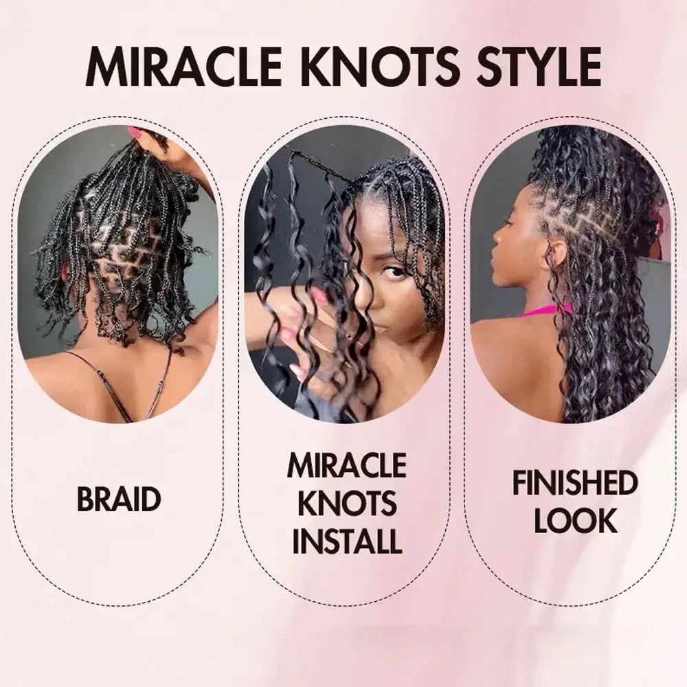 Burmese Curly Miracle Knots Crochet Human Hair | 100% Vietnamese Hair Boho Braids Feathered - view 6