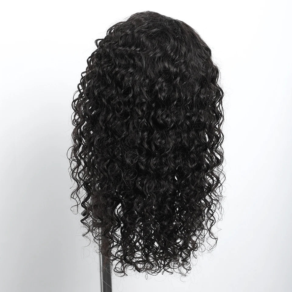 Rebecca 180% Density Deep Curly U-Part Wig | No Leave Out Brazilian Remy Human Hair Luxegan