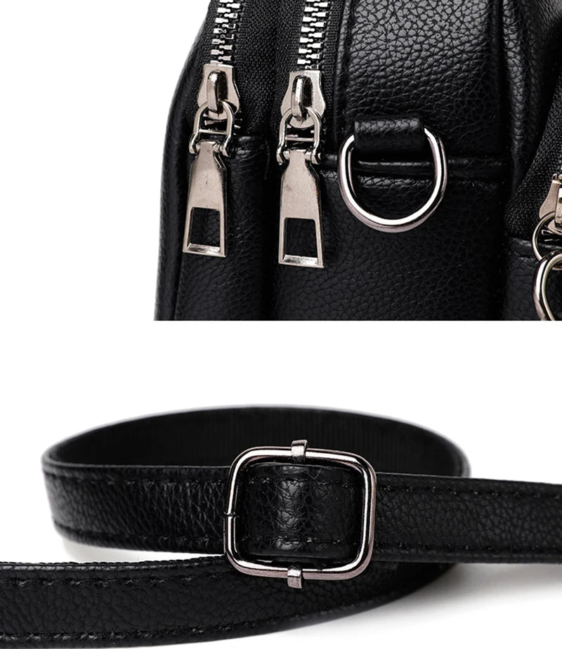 PU Leather Casual Crossbody Bag for Women | Shell Purse & Handbag (Lady Luxury Design Small Shoulder Messenger Bag) Luxegan