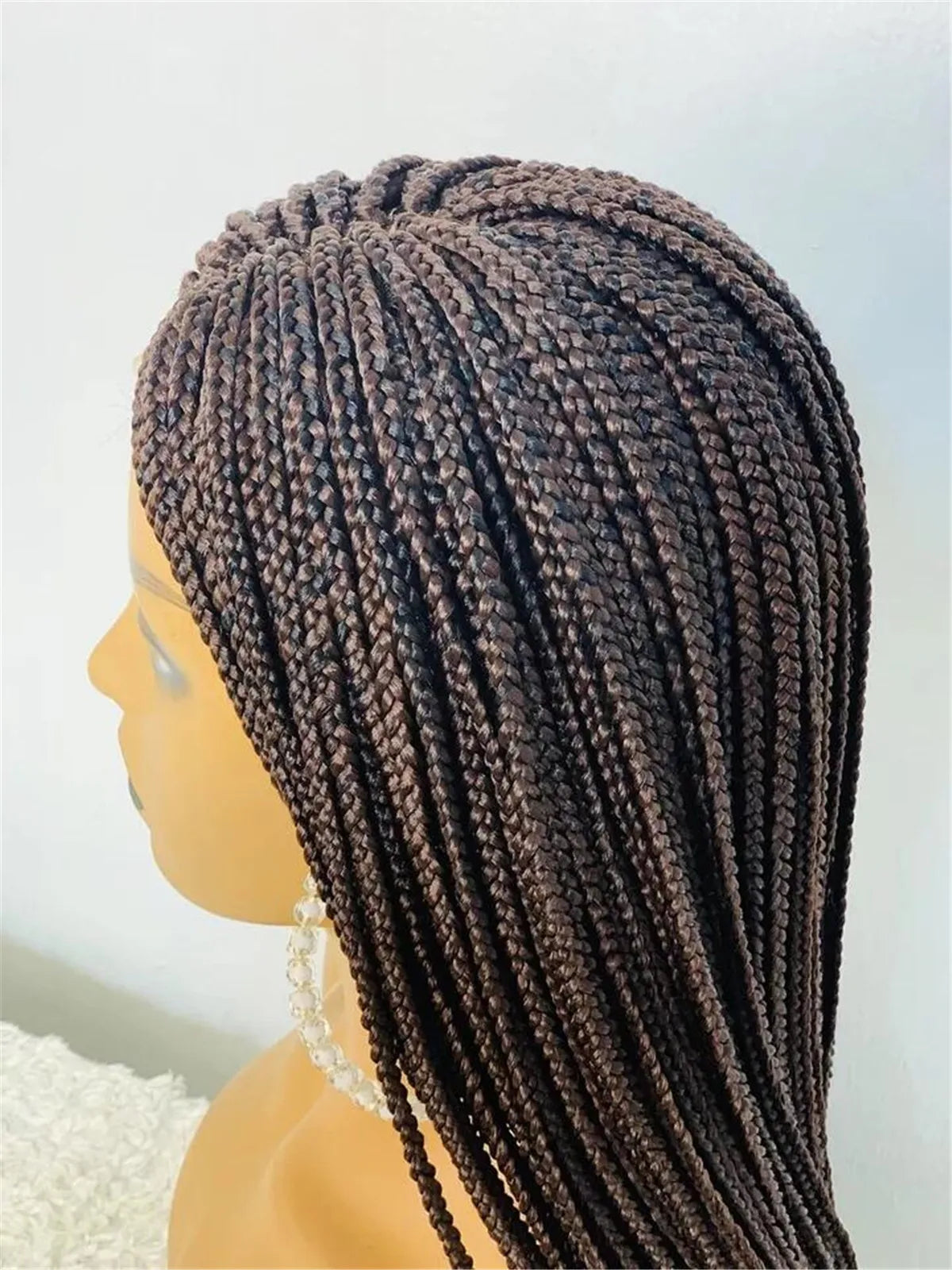 Box Braided Full Lace Wig | Braided Lace Wig for Black Women | Kanekalon Hair - Luxegan