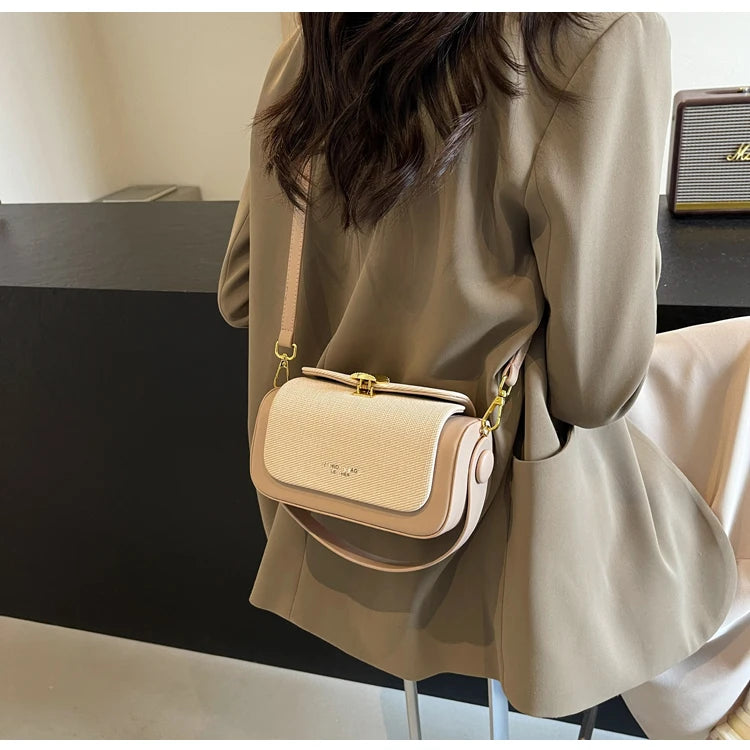 High-Grade Sense Women's Small Square Bags | Trendy Classic PU Leather Lady Commuter Shoulder Bag & Short Handle Handbags Luxegan