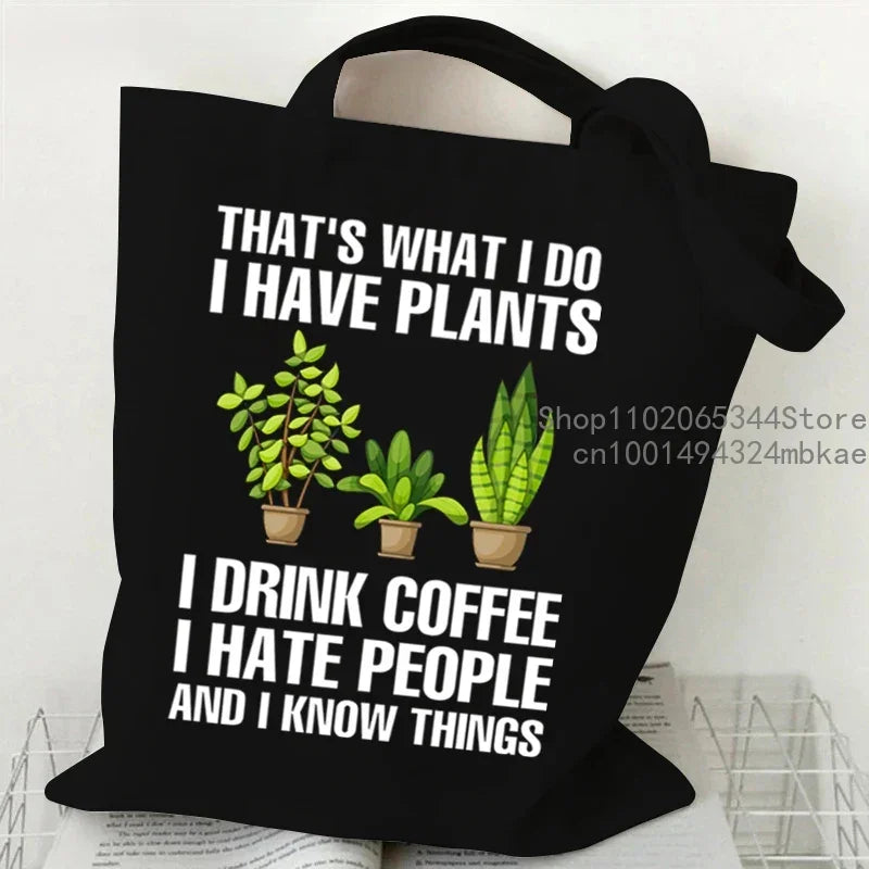 Soft Canvas Floral Cartoon Tote | Unisex Garden Print Shoulder Bag Luxegan