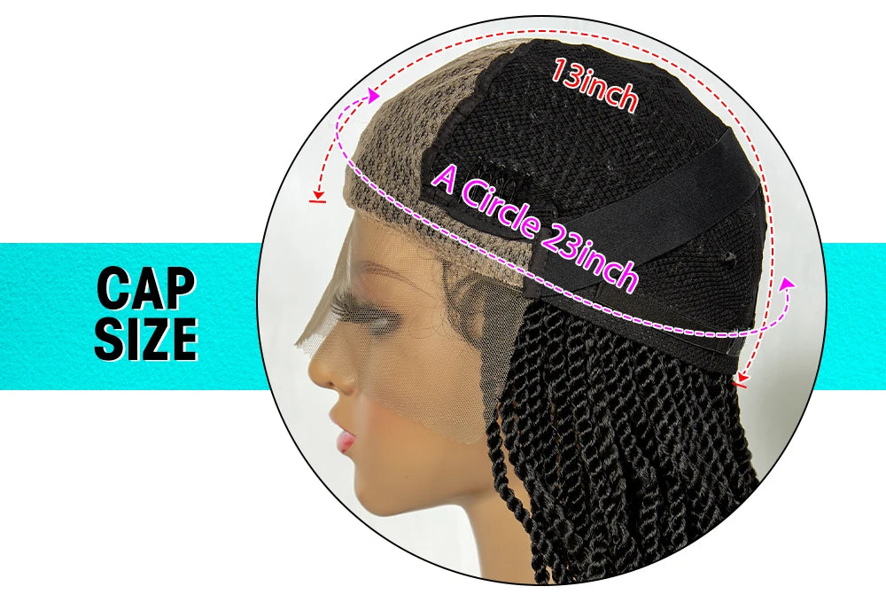New HD Transparent Full Lace Braided Wig Luxegan