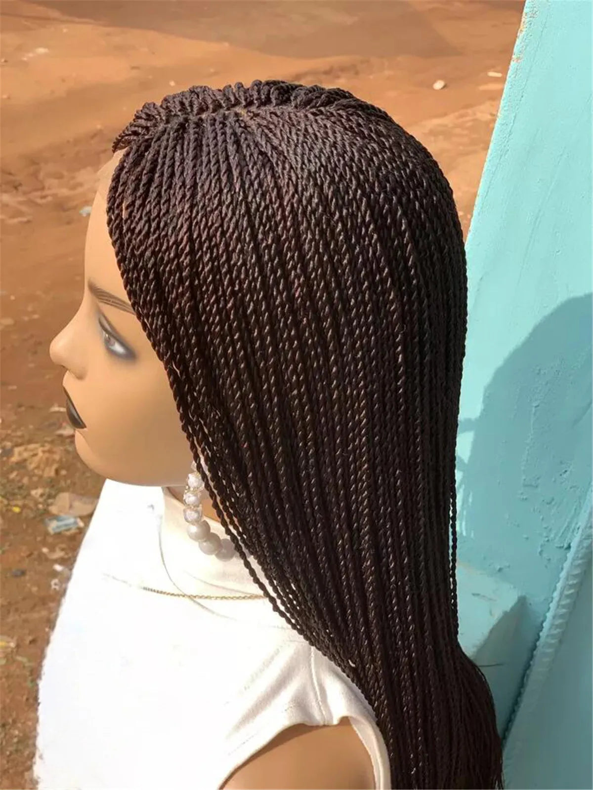Senegalese Twist Braided Wig | Micro Twist & Box Braids | Full Lace Front | Kanekalon Hair | Black Women
