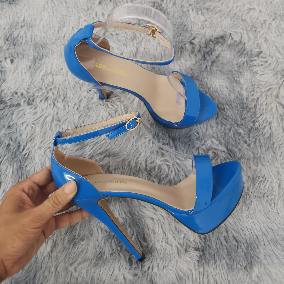 14cm Super Flash Platform Sandals | Sophisticated Red Patent Leather Open Toe | Elegant "Nightclub" Ankle Strap High Heels | "Dignified" Plus Size 44 Party & Wedding Shoes for Radiant Versatile Styling Luxegan