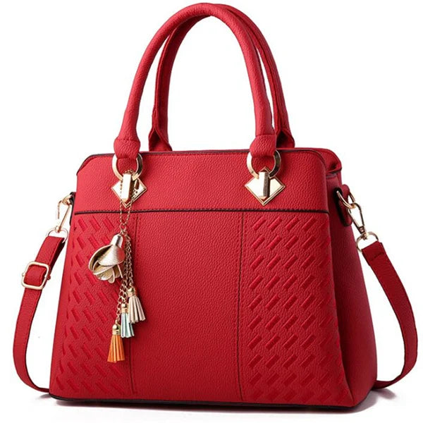 Gusure Luxury Handbag Women Crossbody Bag with Tassel Hanging | Large Capacity Female Shoulder Bags Embroidery Tote Sac A Main Luxegan