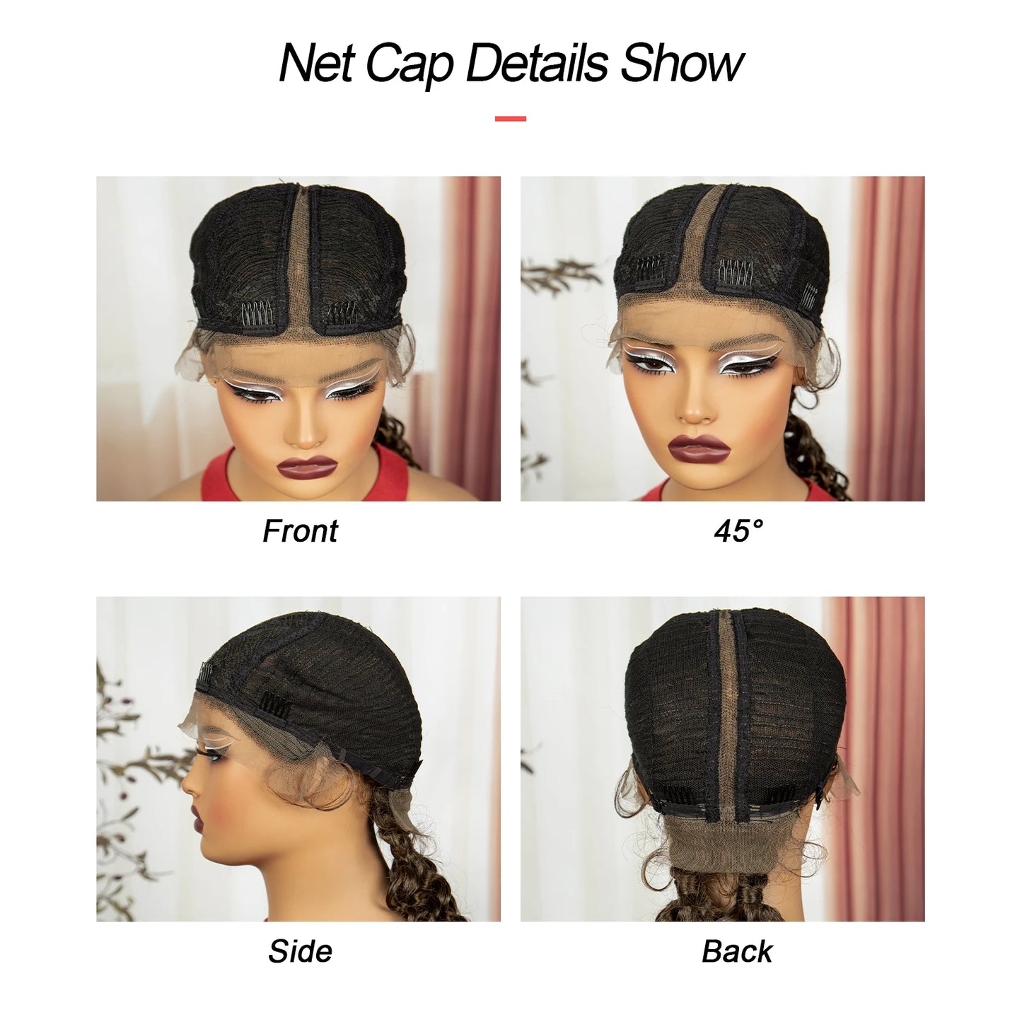 Curly Cornrow Twist Braids Wig | 13x1 T Part Lace | Water Wave | Black Women Luxegan